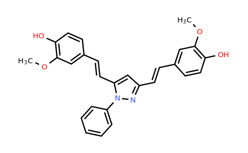 1019110-87-2 | 4,4'-(1E,1'E)-2,2'-(1-phenyl-1H-pyrazole-3,5-diyl)bis(ethene-2,1-diyl)bis(2-methoxyphenol)