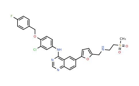 N-[3-Chloro-4-[(4-fluorophenyl)methoxy]phenyl]-6-[5-[[[2-(methylsulfonyl)ethyl]amino]methyl]-2-furanyl]-4-quinazolinamine