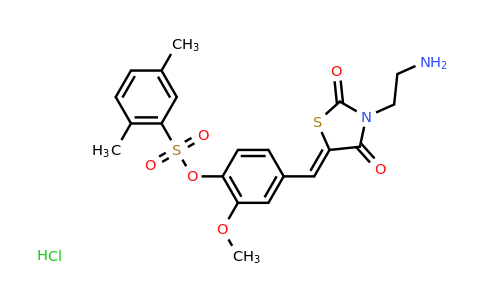 1092706-04-1 | 4-{[3-(2-aminoethyl)-2,4-dioxo-1,3-thiazolidin-5-ylidene]methyl}-2-methoxyphenyl 2,5-dimethylbenzene-1-sulfonate hydrochloride