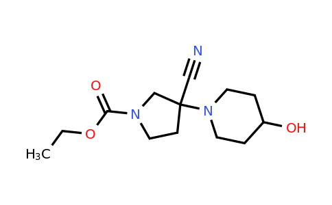1131451-62-1 | ethyl 3-cyano-3-(4-hydroxypiperidin-1-yl)pyrrolidine-1-carboxylate