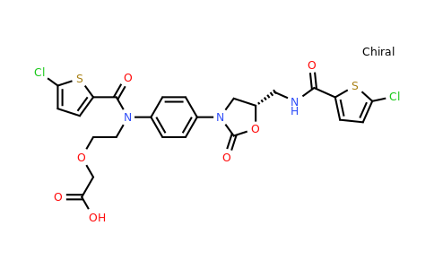1151893-81-0 | (S)-2-(2-(5-chloro-N-(4-(5-((5-chlorothiophene-2-carboxamido)methyl)-2-oxooxazolidin-3-yl)phenyl)thiophene-2-carboxamido)ethoxy)acetic acid