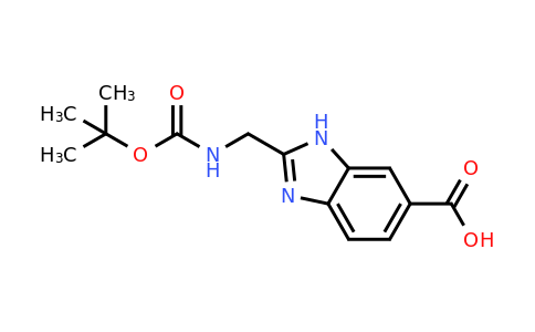1188265-27-1 | 2-(((tert-Butoxycarbonyl)amino)methyl)-1H-benzo[d]imidazole-6-carboxylic acid