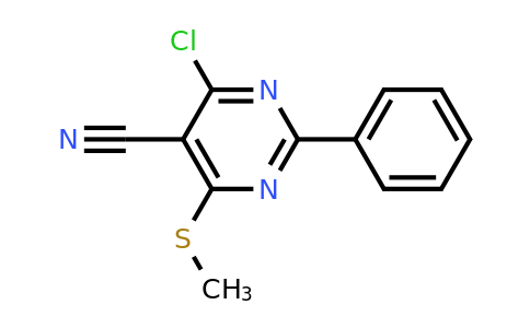 118996-61-5 | 4-Chloro-6-(methylthio)-2-phenylpyrimidine-5-carbonitrile