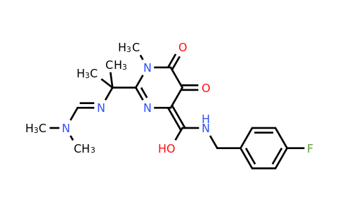 1193687-85-2 | N'-{2-[4-({[(4-fluorophenyl)methyl]amino}(hydroxy)methylidene)-1-methyl-5,6-dioxo-1,4,5,6-tetrahydropyrimidin-2-yl]propan-2-yl}-N,N-dimethylmethanimidamide