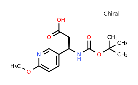 1212298-83-3 | (R)-3-((tert-Butoxycarbonyl)amino)-3-(6-methoxypyridin-3-yl)propanoic acid