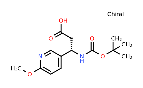 1217755-81-1 | (S)-3-((tert-Butoxycarbonyl)amino)-3-(6-methoxypyridin-3-yl)propanoic acid
