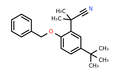 1246213-27-3 | 2-(2-(Benzyloxy)-5-(tert-butyl)phenyl)-2-methylpropanenitrile