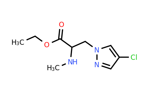 1249158-16-4 | Ethyl 3-(4-chloro-1h-pyrazol-1-yl)-2-(methylamino)propanoate