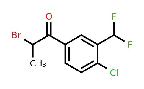 1261608-94-9 | 2-Bromo-4'-chloro-3'-(difluoromethyl)propiophenone