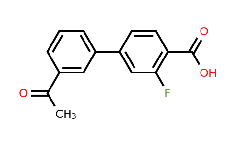 1261906-36-8 | Ácido 4-(3-acetilfenil)-2-fluorobenzoico