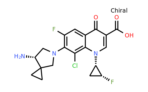 127254-11-9 | 7-[(7S)-7-AMINO-5-AZASPIRO[2.4]HEPT-5-YL]-8-CHLORO-6-FLUORO-1-[(1S,2R)-2-FLUOROCYCLOPROPYL]-1,4-DIHYDRO-4-OXO-3-QUINOLINECARBOXYLIC ACID