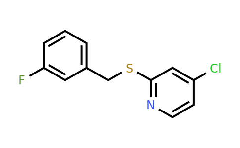 1346707-44-5 | 4-Chloro-2-((3-fluorobenzyl)thio)pyridine