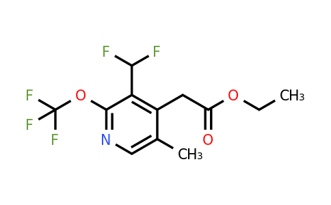 1361775-38-3 | Ethyl 3-(difluoromethyl)-5-methyl-2-(trifluoromethoxy)pyridine-4-acetate