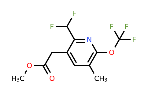 1361810-43-6 | Methyl 2-(difluoromethyl)-5-methyl-6-(trifluoromethoxy)pyridine-3-acetate