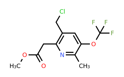 1361819-27-3 | Methyl 5-(chloromethyl)-2-methyl-3-(trifluoromethoxy)pyridine-6-acetate