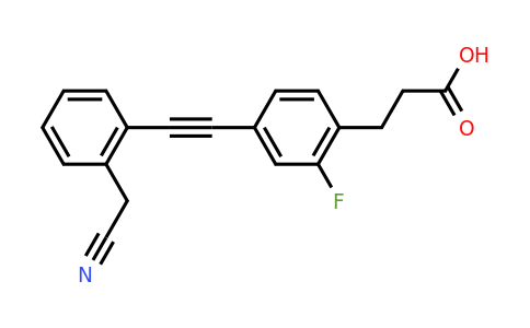 1402601-82-4 | 4-[2-[2-(Cyanomethyl)phenyl]ethynyl]-2-fluorobenzenepropanoic acid