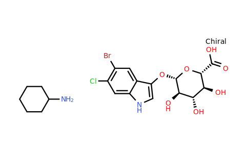 144110-43-0 | (2S,3S,4S,5R,6S)-6-[(5-Bromo-6-chloro-1H-indol-3-yl)oxy]-3,4,5-trihydroxy-tetrahydropyran-2-carboxylic acid; cyclohexanamine