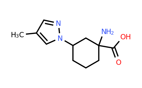 1512319-91-3 | 1-Amino-3-(4-methyl-1h-pyrazol-1-yl)cyclohexane-1-carboxylic acid
