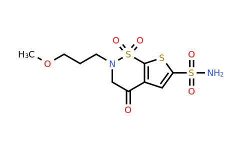 154127-41-0 | 3,4-Dihydro-2-(3-methoxypropyl)-4-oxo-2H-thieno[3,2-e]-1,2-thiazine-6-sulfonamide 1,1-dioxide