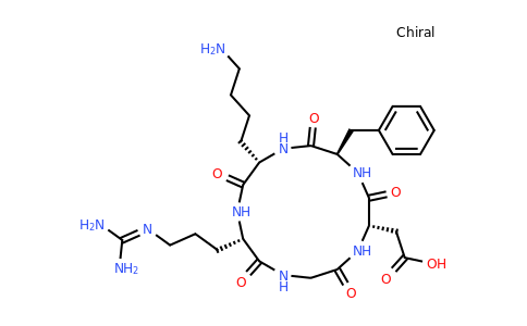 161552-03-0 | 2-[(2S,5R,8S,11S)-8-(4-aminobutyl)-5-benzyl-11-[3-(diaminomethylideneamino)propyl]-3,6,9,12,15-pentaoxo-1,4,7,10,13-pentazacyclopentadec-2-yl]acetic acid