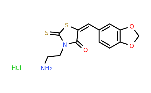 1627951-56-7 | 3-(2-Aminoethyl)-5-(2H-1,3-benzodioxol-5-ylmethylidene)-2-sulfanylidene-1,3-thiazolidin-4-one hydrochloride
