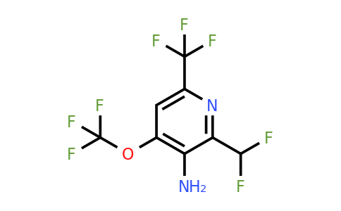 1803663-21-9 | 3-Amino-2-(difluoromethyl)-4-(trifluoromethoxy)-6-(trifluoromethyl)pyridine