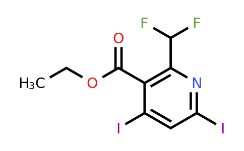 1803705-50-1 | Ethyl 2-(difluoromethyl)-4,6-diiodopyridine-3-carboxylate