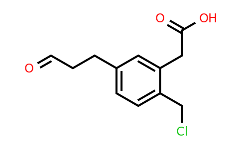 1803719-29-0 | 2-(Chloromethyl)-5-(3-oxopropyl)phenylacetic acid