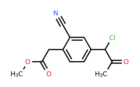 1803720-88-8 | Methyl 4-(1-chloro-2-oxopropyl)-2-cyanophenylacetate