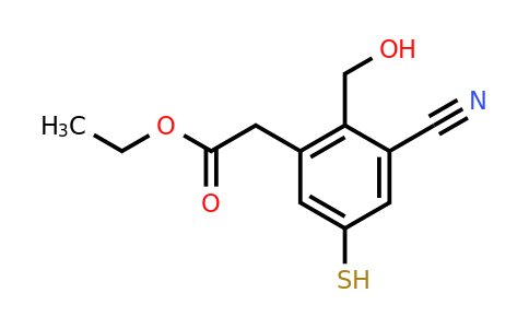 1803759-47-8 | Ethyl 3-cyano-2-hydroxymethyl-5-mercaptophenylacetate