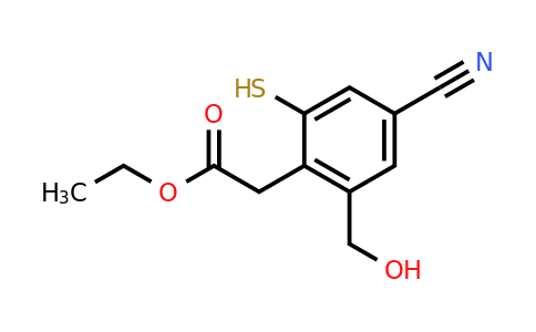 1803787-46-3 | Ethyl 4-cyano-2-hydroxymethyl-6-mercaptophenylacetate