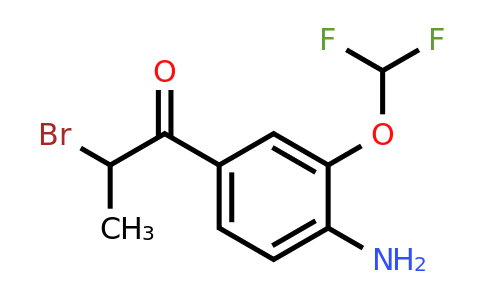 1803866-71-8 | 1-(4-Amino-3-(difluoromethoxy)phenyl)-2-bromopropan-1-one