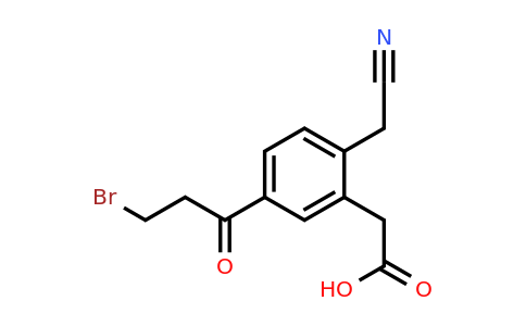 1803895-93-3 | 4-(3-Bromopropanoyl)-2-(carboxymethyl)phenylacetonitrile