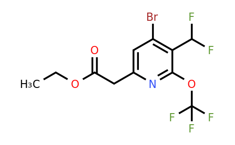 1803914-34-2 | Ethyl 4-bromo-3-(difluoromethyl)-2-(trifluoromethoxy)pyridine-6-acetate