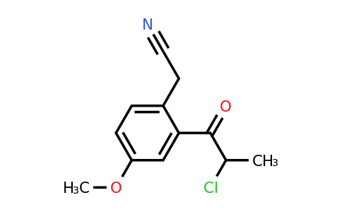 1804069-20-2 | 2-(2-Chloropropanoyl)-4-methoxyphenylacetonitrile