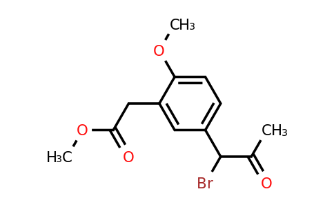 1804071-74-6 | 5-(1-bromo-2-oxopropil)-2-metoxifenilacetato de metilo