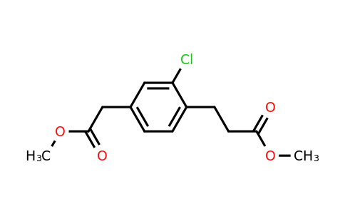 1804076-31-0 | Methyl 3-chloro-4-(3-methoxy-3-oxopropyl)phenylacetate