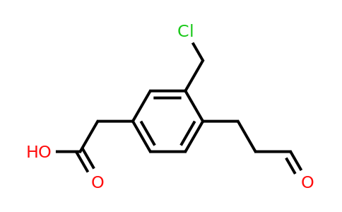 1804079-54-6 | 3-(Chloromethyl)-4-(3-oxopropyl)phenylacetic acid
