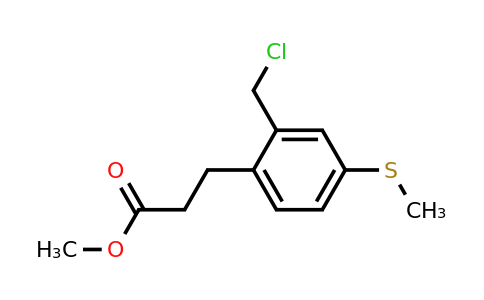 1804094-46-9 | Methyl 3-(2-(chloromethyl)-4-(methylthio)phenyl)propanoate