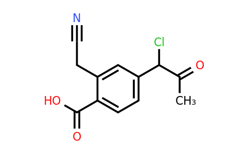 1804150-51-3 | 2-Carboxy-5-(1-chloro-2-oxopropyl)phenylacetonitrile