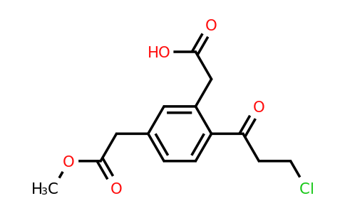 1804164-21-3 | Methyl 3-(carboxymethyl)-4-(3-chloropropanoyl)phenylacetate