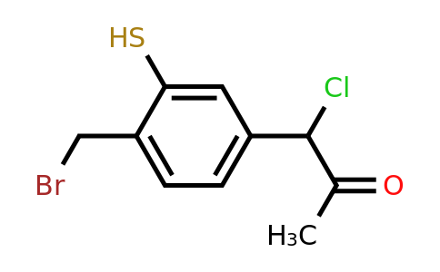 1804167-22-3 | 1-(4-(Bromomethyl)-3-mercaptophenyl)-1-chloropropan-2-one