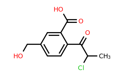1804214-53-6 | 2-(2-Chloropropanoyl)-5-(hydroxymethyl)benzoic acid