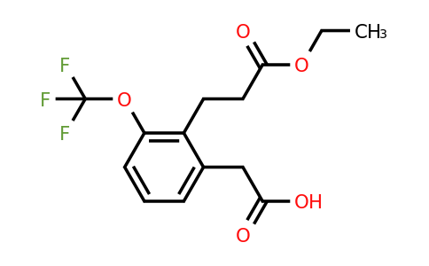 1804218-38-9 | 2-(3-Ethoxy-3-oxopropyl)-3-(trifluoromethoxy)phenylacetic acid
