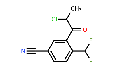 1804276-84-3 | 3-(2-Chloropropanoyl)-4-(difluoromethyl)benzonitrile