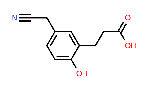 1804287-59-9 | 3-(2-Carboxyethyl)-4-hydroxyphenylacetonitrile