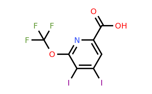 1804292-68-9 | 3,4-Diiodo-2-(trifluoromethoxy)pyridine-6-carboxylic acid