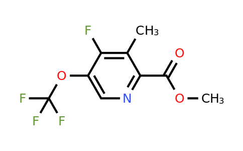 1804316-98-0 | Methyl 4-fluoro-3-methyl-5-(trifluoromethoxy)pyridine-2-carboxylate
