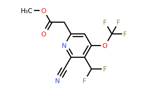 1804451-26-0 | Methyl 2-cyano-3-(difluoromethyl)-4-(trifluoromethoxy)pyridine-6-acetate