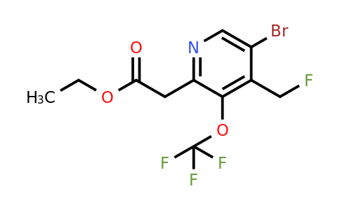 1804452-77-4 | Ethyl 5-bromo-4-(fluoromethyl)-3-(trifluoromethoxy)pyridine-2-acetate